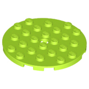 Lego® 11213 Plate round 6x6 lime